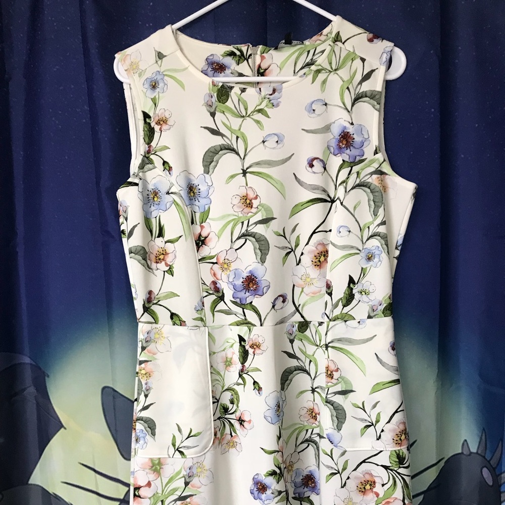 Floral fit and flare dress